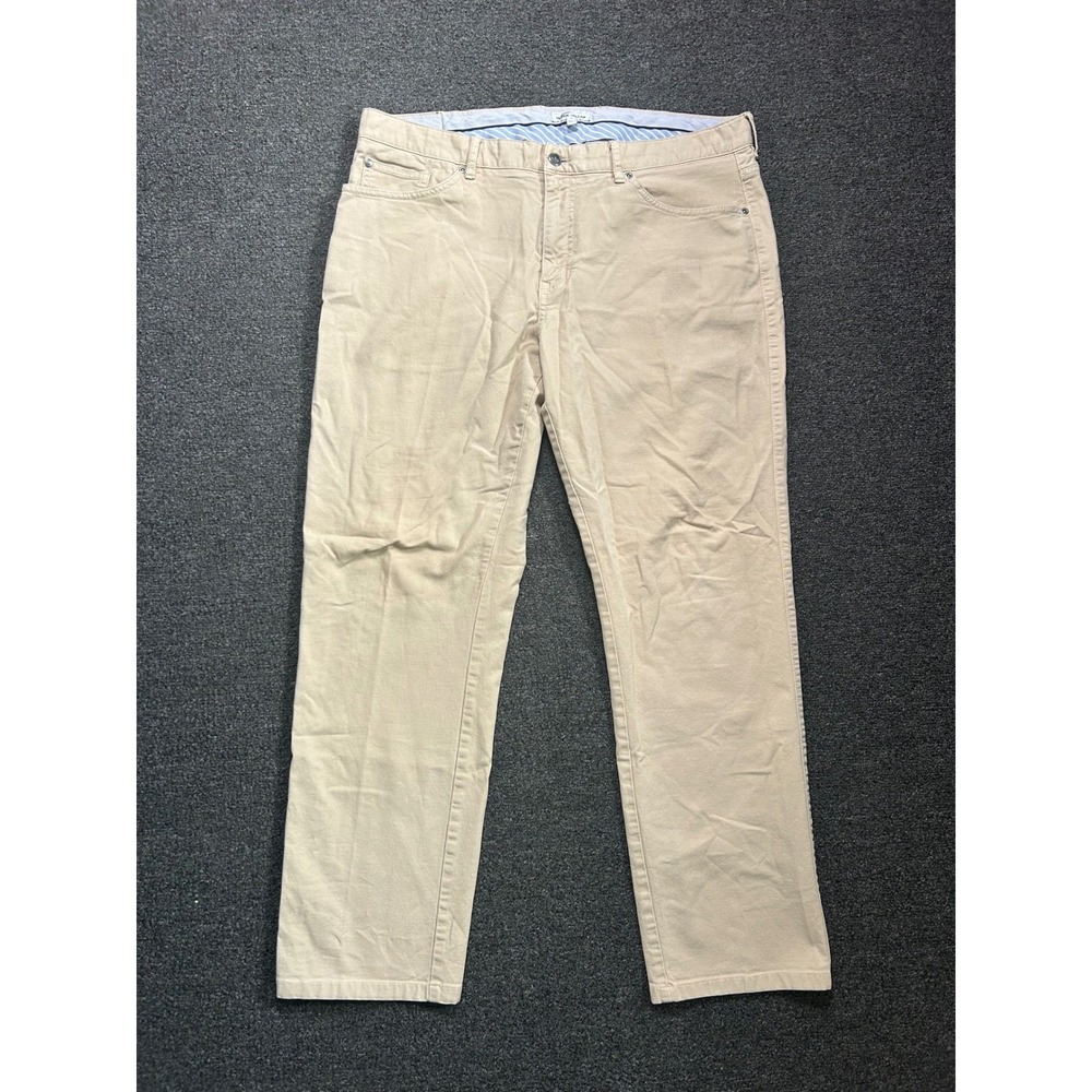 Peter Millar 5-Pocket Cotton Twill Chino Pants Mens 38x28 Straight Leg Golfing